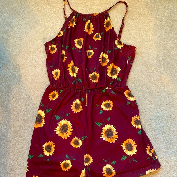 Red Sunflower Romper